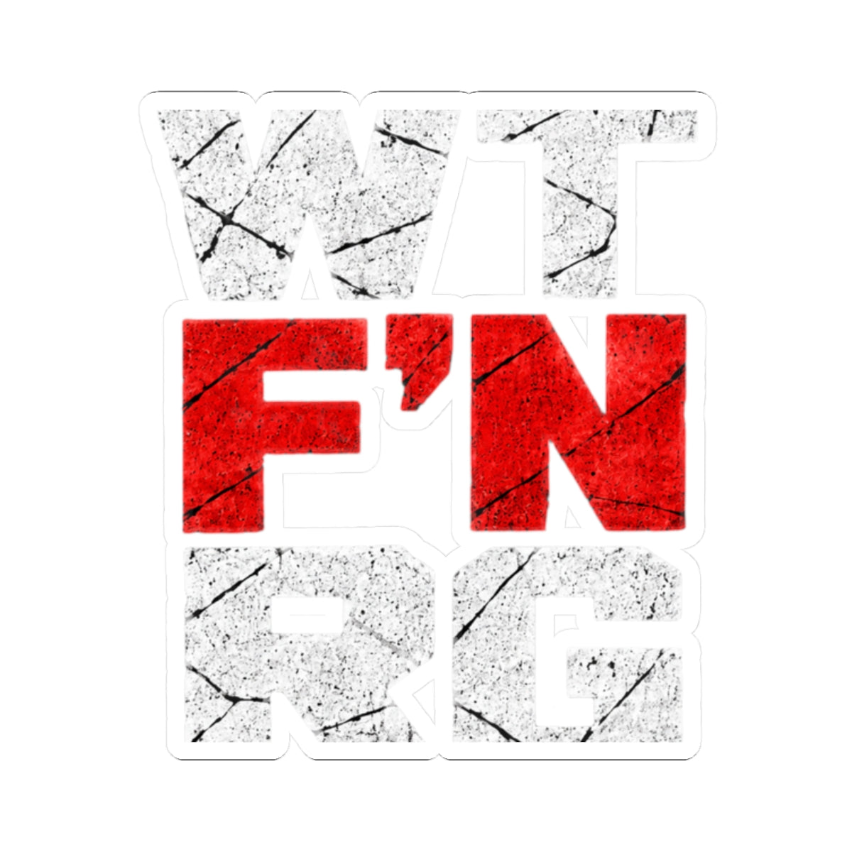 WTF'N RG Bold Text Sticker