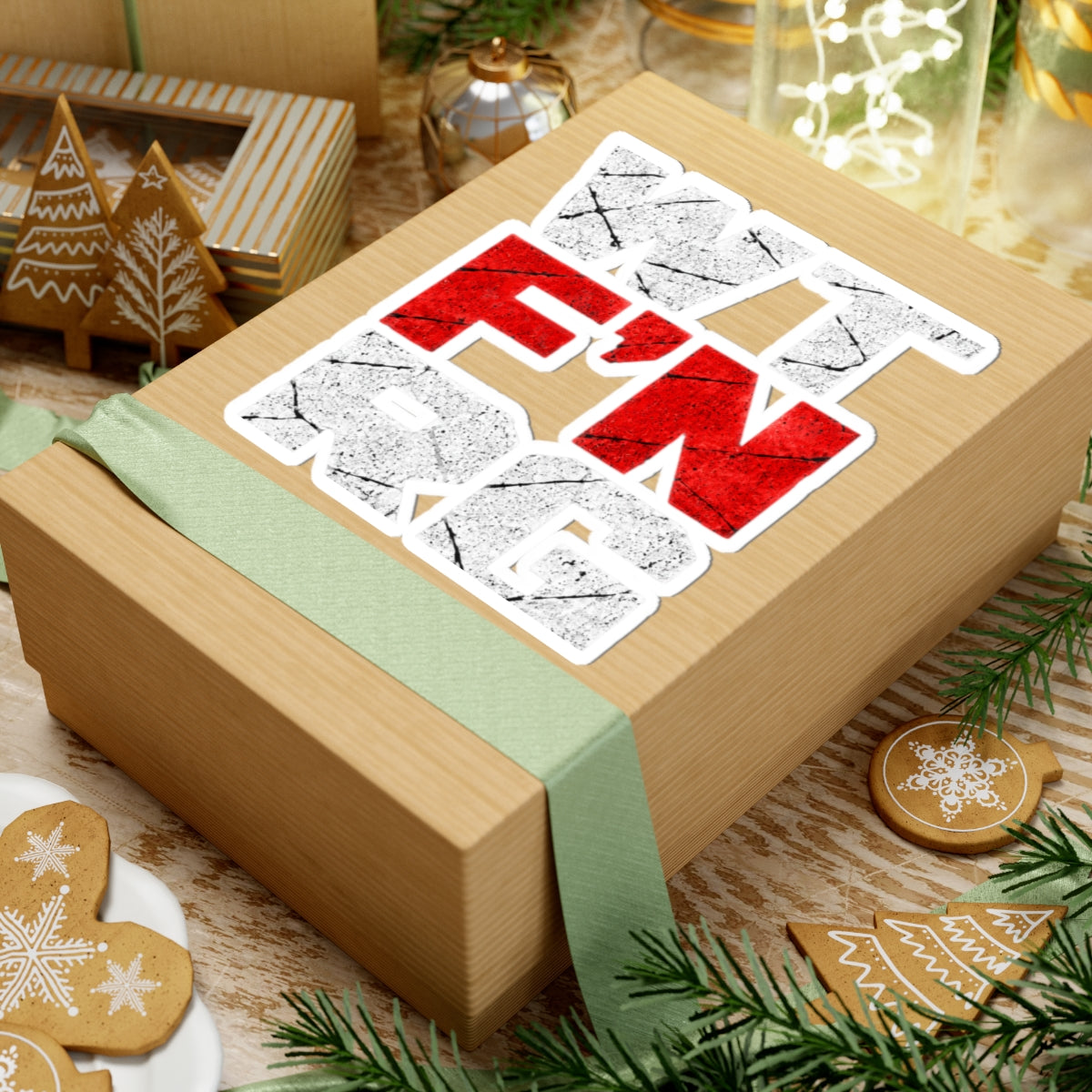 WTF'N RG Bold Text Sticker